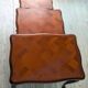 Lot de 3 tables gigognes - style Louis XV - merisier - décor marqueterie motif parquet (parqueterie)