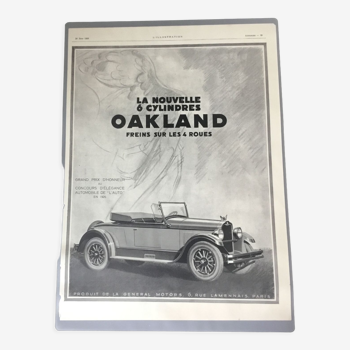 Vintage advertising to frame auto oakland