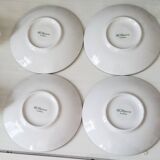 Guy degrenne - 4 cups and 4 porcelain saucers