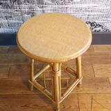 Vintage wicker tabouret