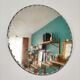 Beveled round mirror