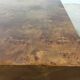 70s walnut magnifying glass coffee table
