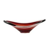 Ruby platter, Murano glass, Italian design, 1960s, made in Italy