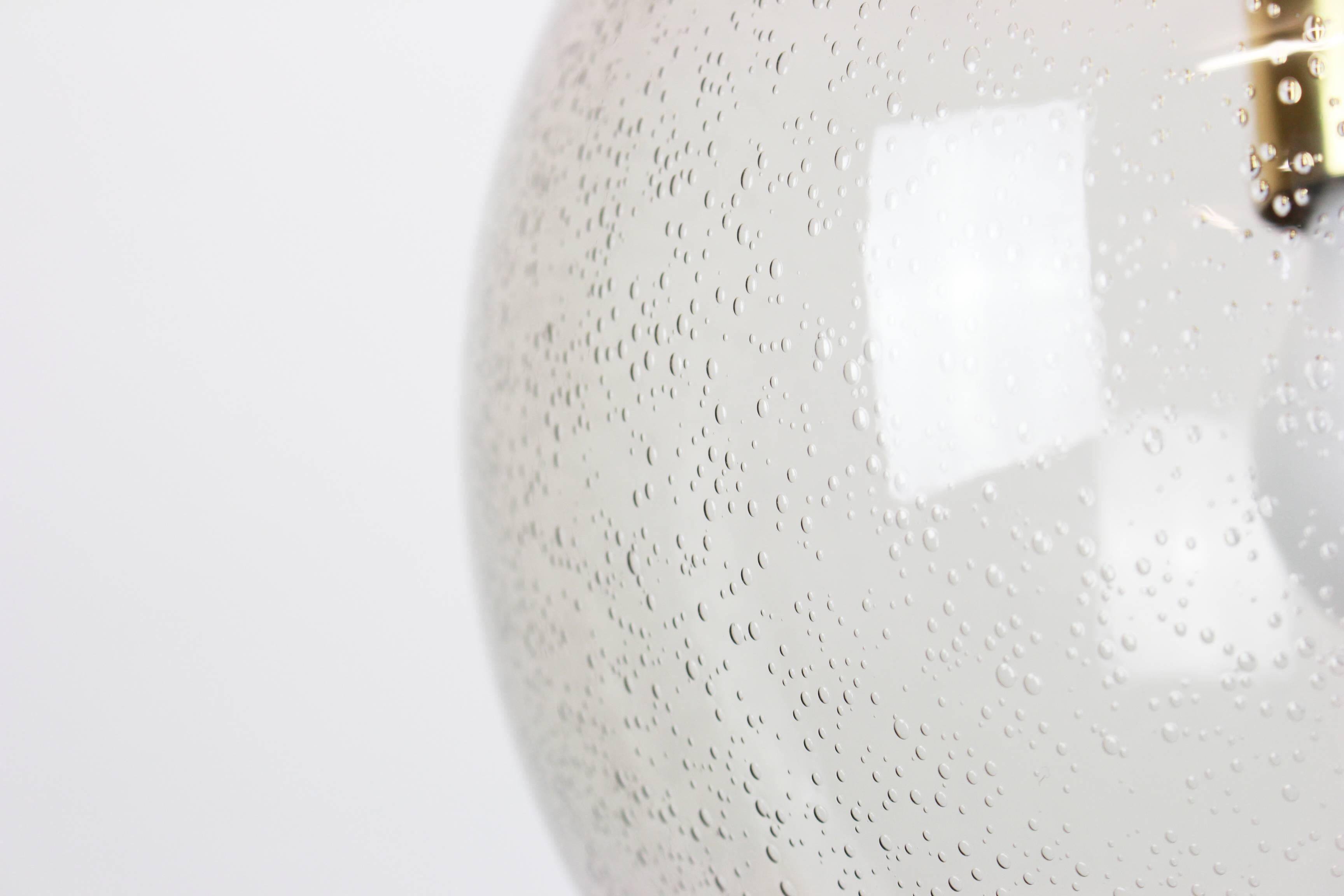 Limburg pendant light with smoked glass ball, Germany, 1970s