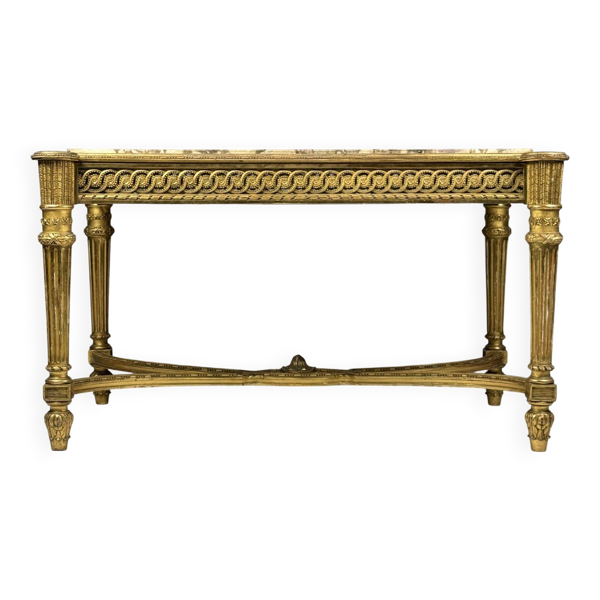 Table centrale en marbre de style Louis XVI