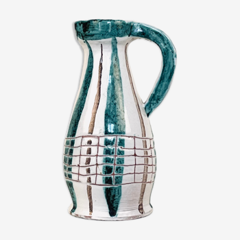 Vintage ceramic pitcher, circa 1950, France