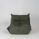 Togo set of armchairs and pouf in grey tweed
