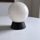Applique boule en opaline blanche 1970