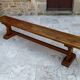 Pair of oak monastic community benches, France, early 20th century