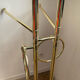 Italian towel rack in gilded metal from the 70s