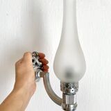 Pair of vintage silver fish wall lights
