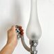 Pair of vintage silver fish wall lights