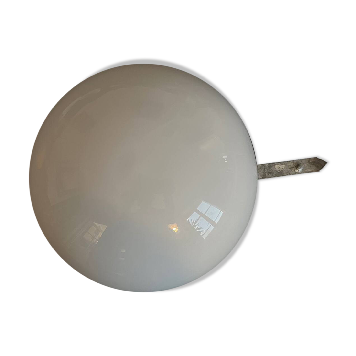 Vintage round opaline wall light