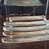 Set of 8 folding bistro / garden chairs fermob 1950