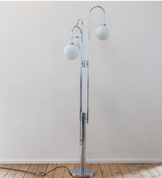 Lampadaire chrome année 70