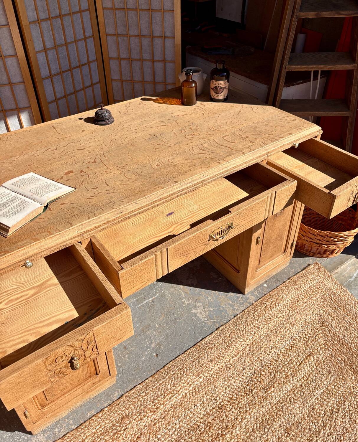 Bureau Art déco en chêne