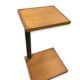 Table with two trays plant holder with midcentury wheel