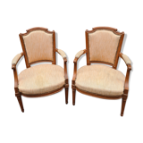 Paire de fauteuils Louis XVI