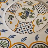 Malicorne earthenware plate Emile Teissier