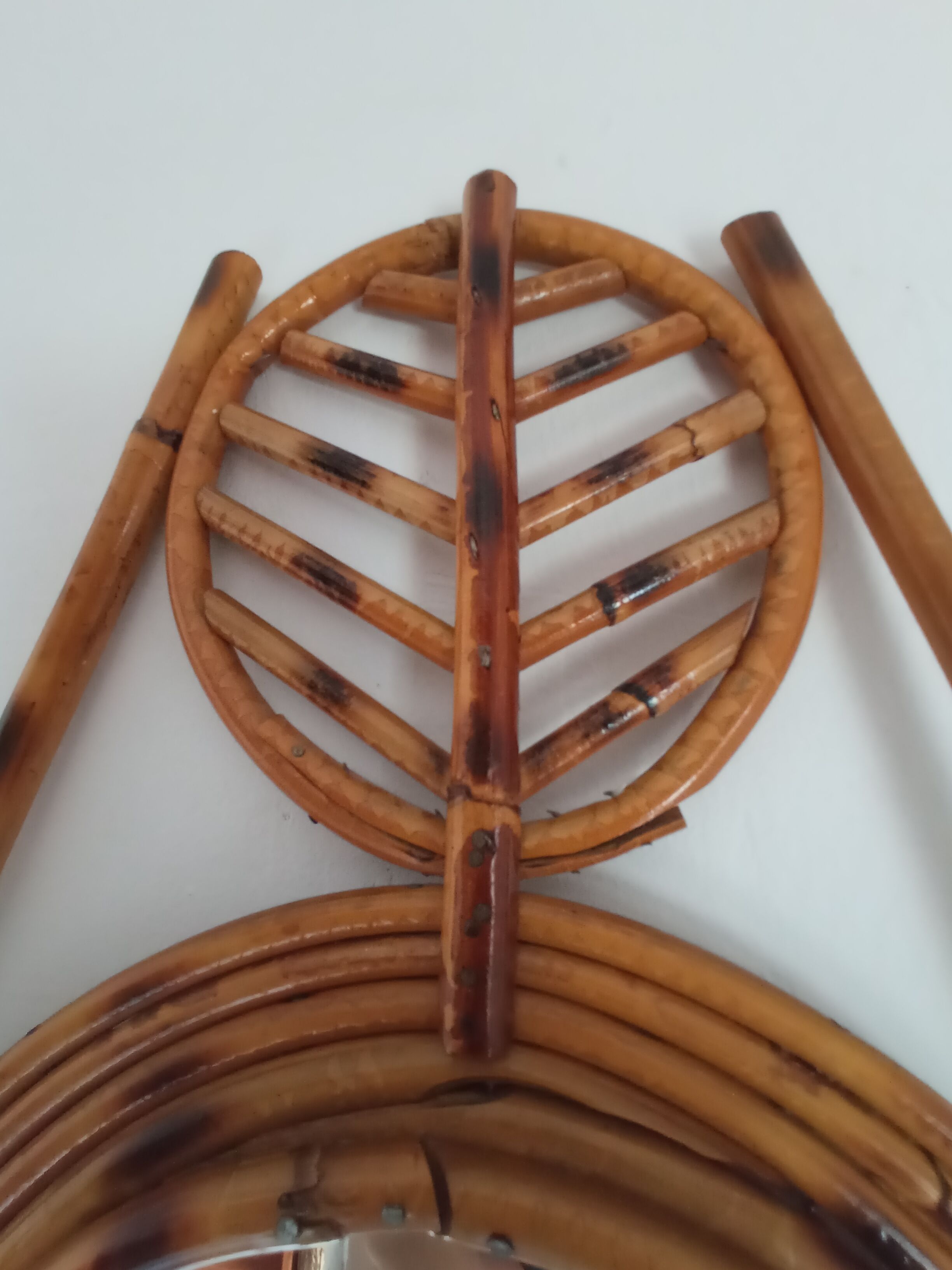 Vintage bamboo mirror