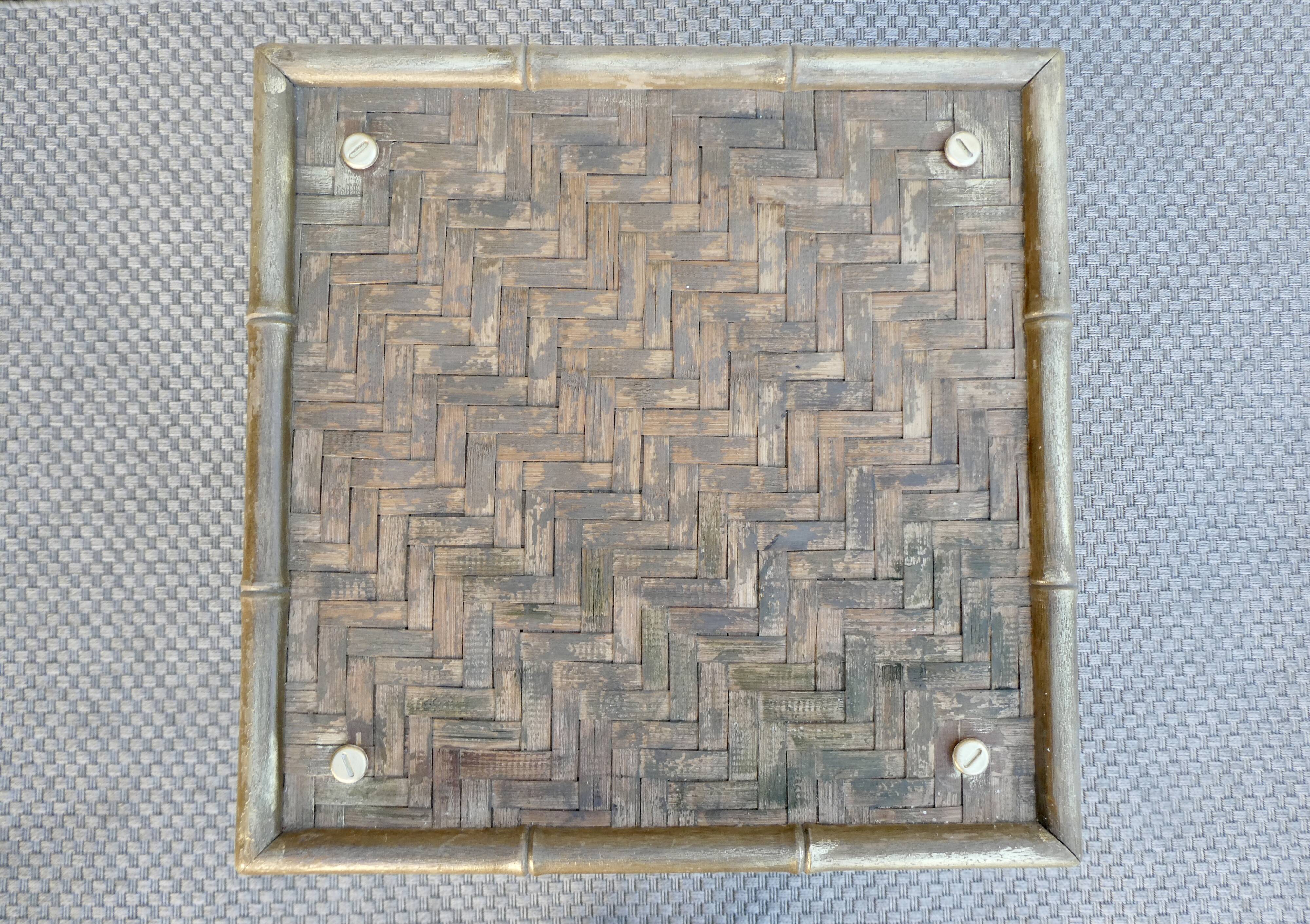Bamboo shelf and rattan weaving