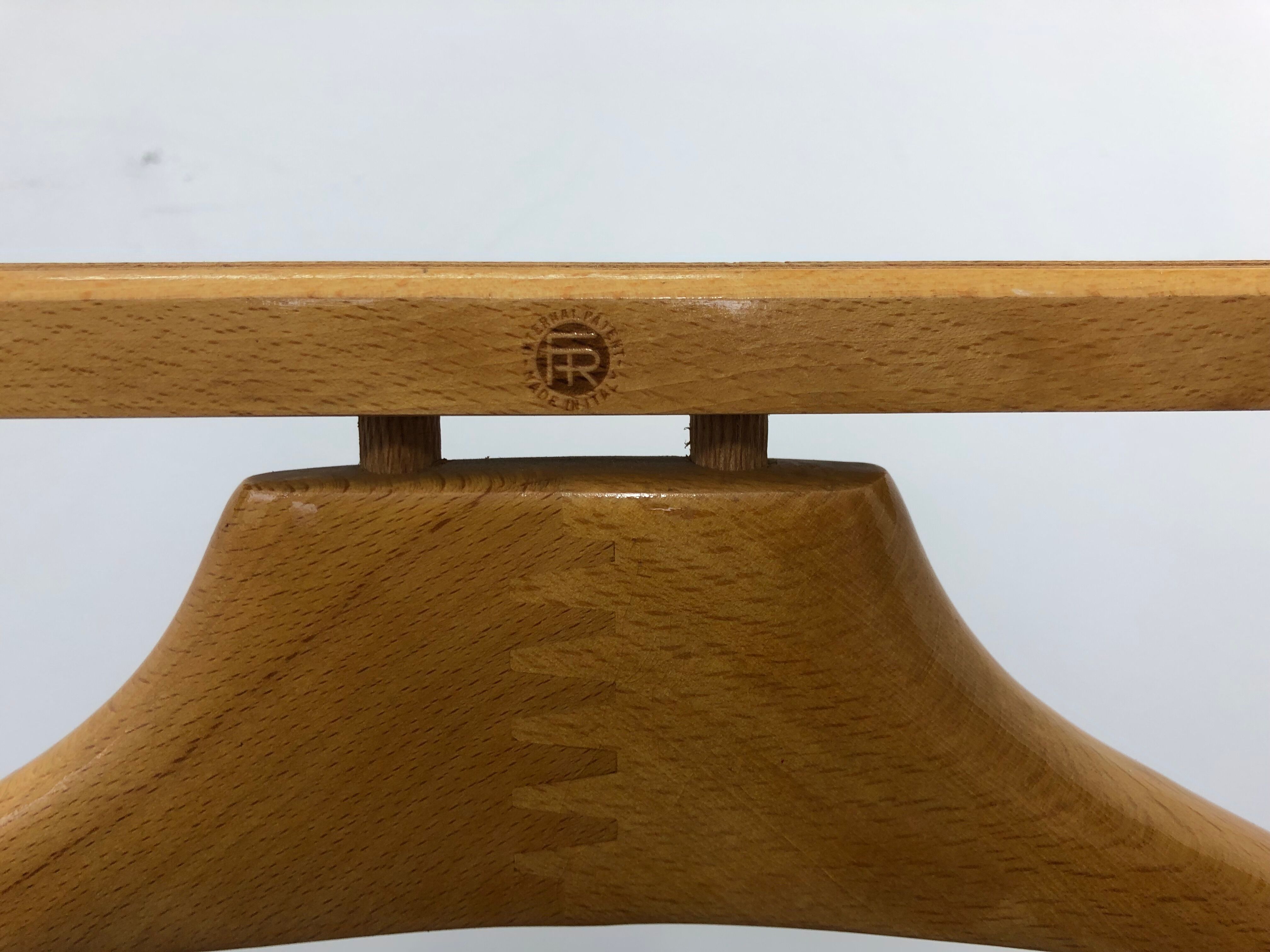 Mid-Century Italian Beechwood & Brass Suit Rack from Fratelli Reguitti, 1950s