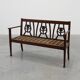 Belgium art deco bench in oak wood 1920s