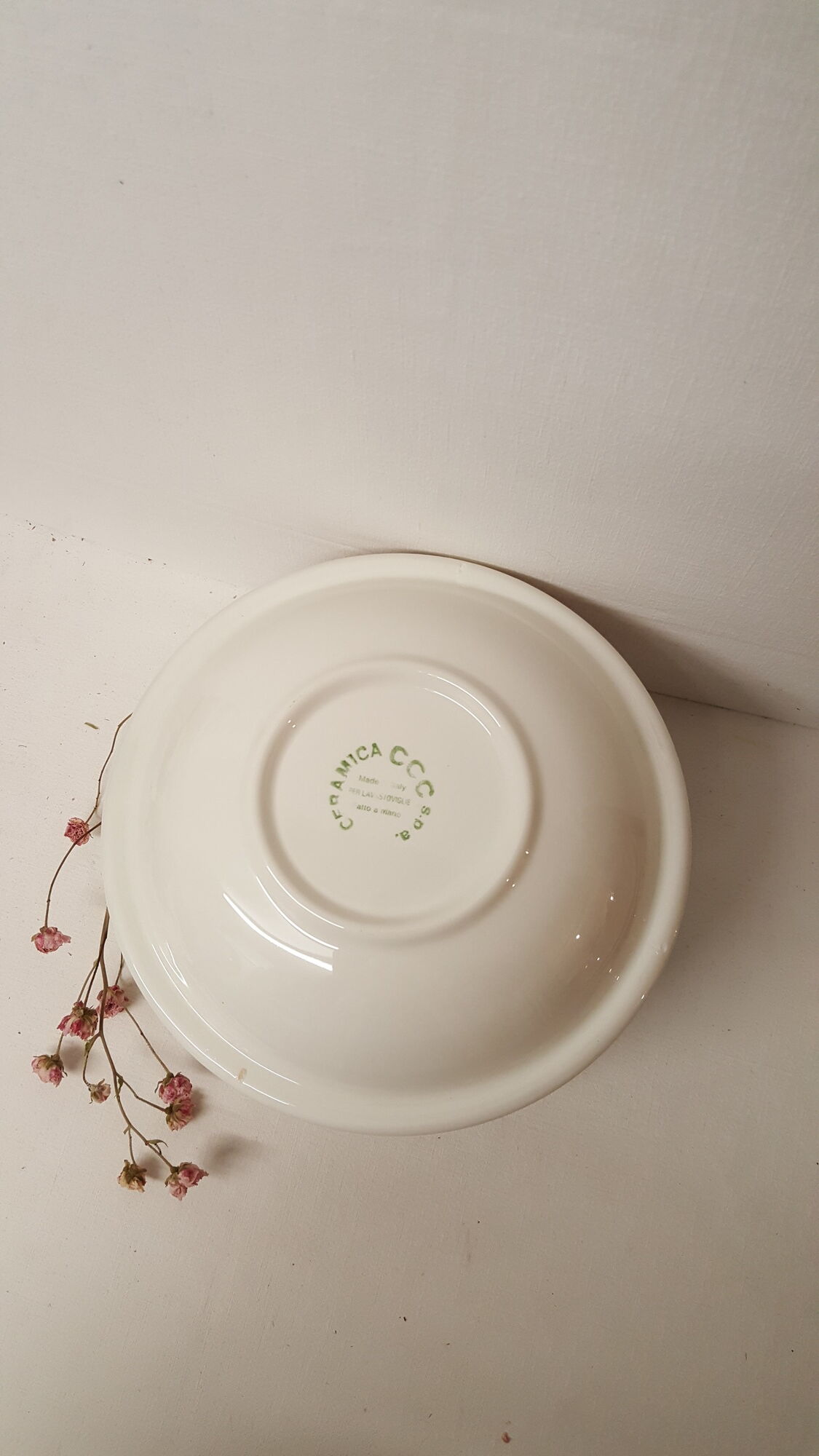 Set of 6 hollow plates, made in Italy, Ceramica CCC.