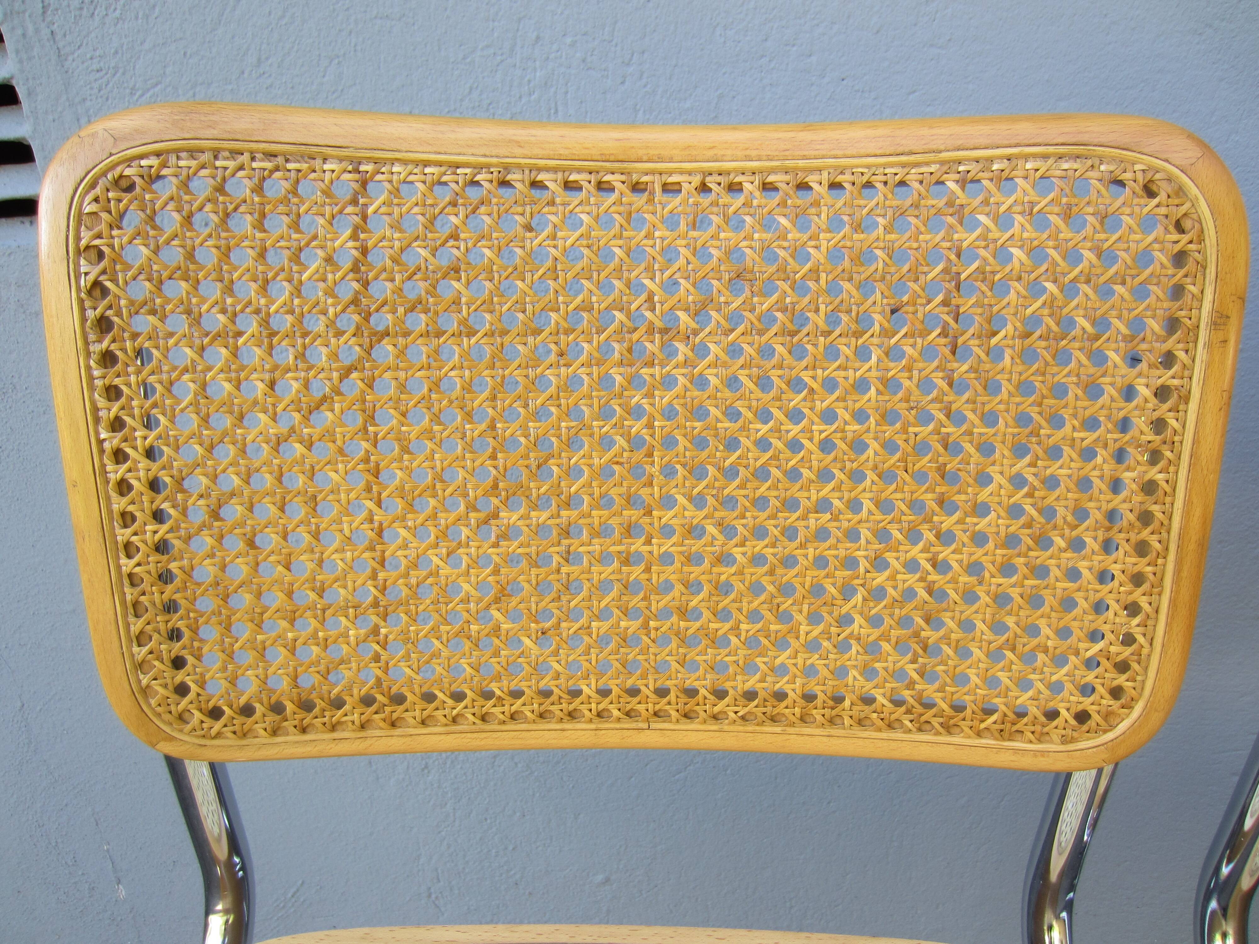 Pair of Cesca B32 chairs by Marcel Breuer