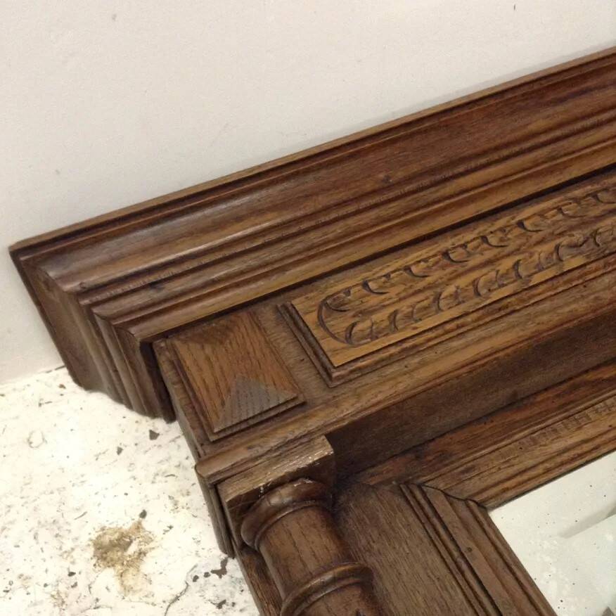 Trumeau wooden mirror