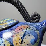 Terracotta teapot, US studio, 1950-1970 era, David Constantine White.