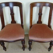 pair of quality 19th century English mahogany chairs circa 1850