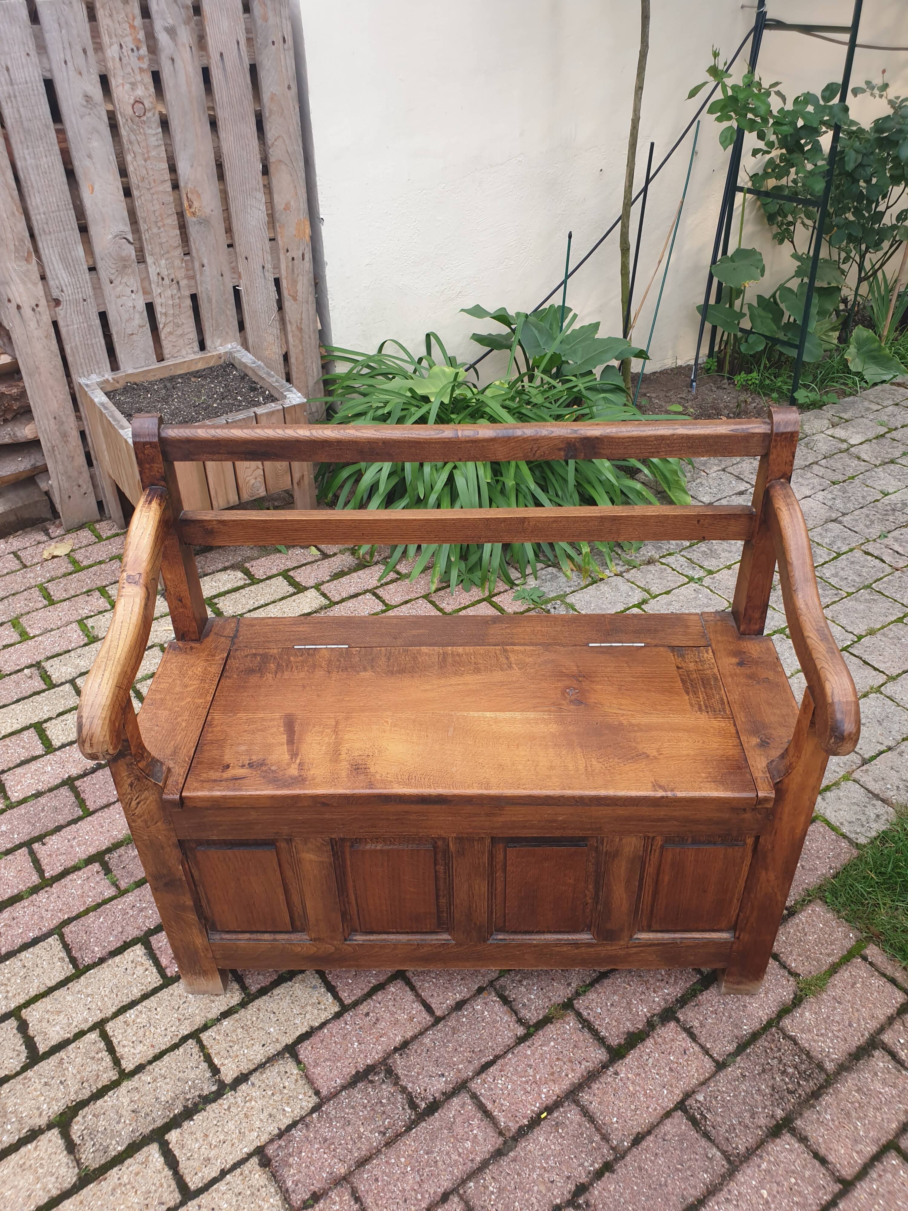 Wooden box bench