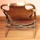 Vintage cowhide chair for children