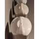 5 old art deco pots in vintage ceramic with spices, flour, pepper, coffee, tea, sugar