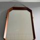 Mid-century rectangular wall mirror in teak, 1960, Italy