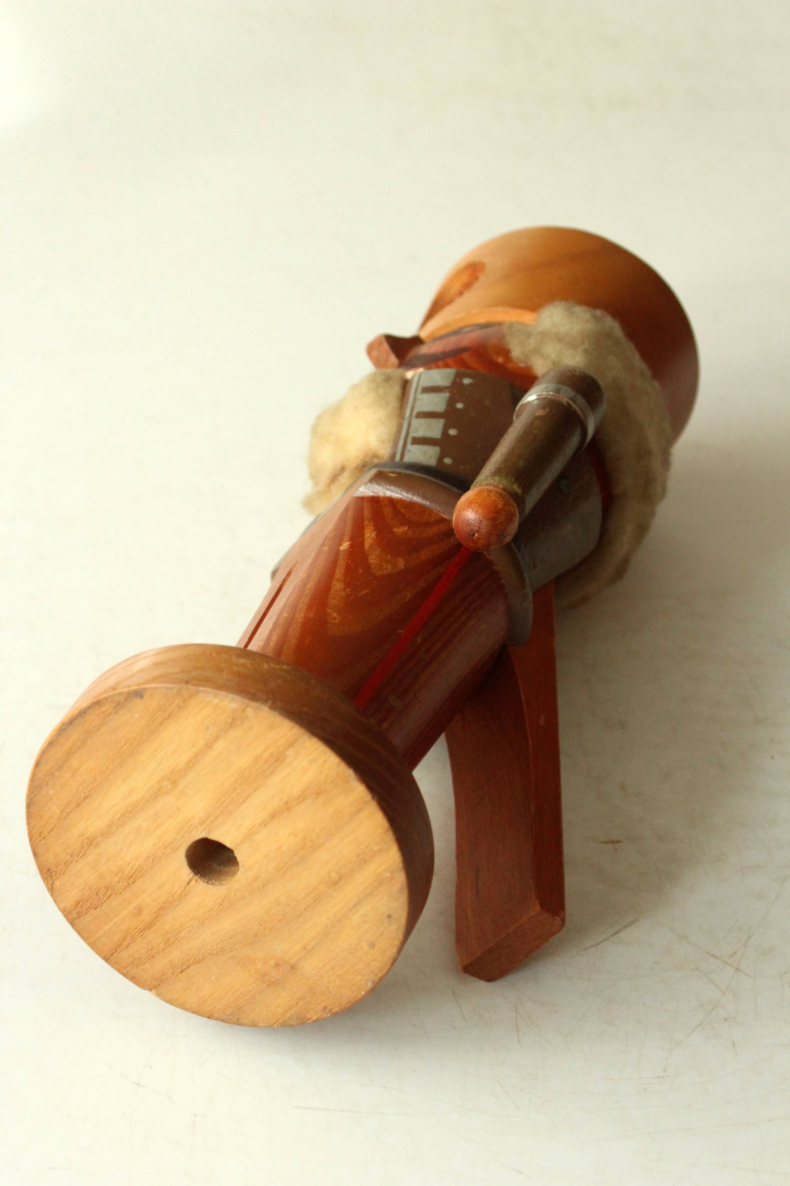 Handmade wooden nutcracker (miner), made in Erzgebirge/East Germany, vintage from the 1950s