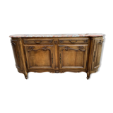 Louis XV style sideboard in walnut and marble