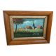Small landscape painting, oil on panel, signed