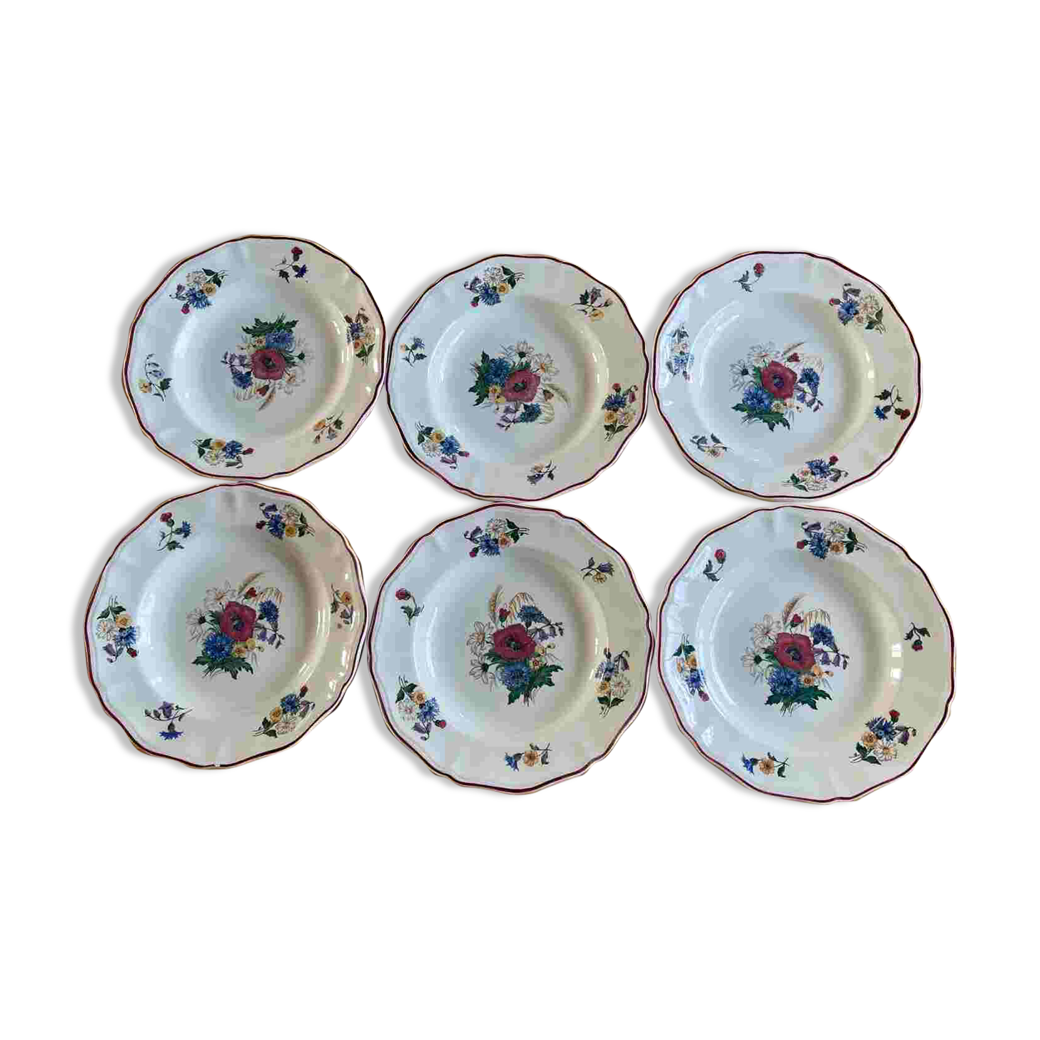 Set of 6 Sarreguemines Agreste plates