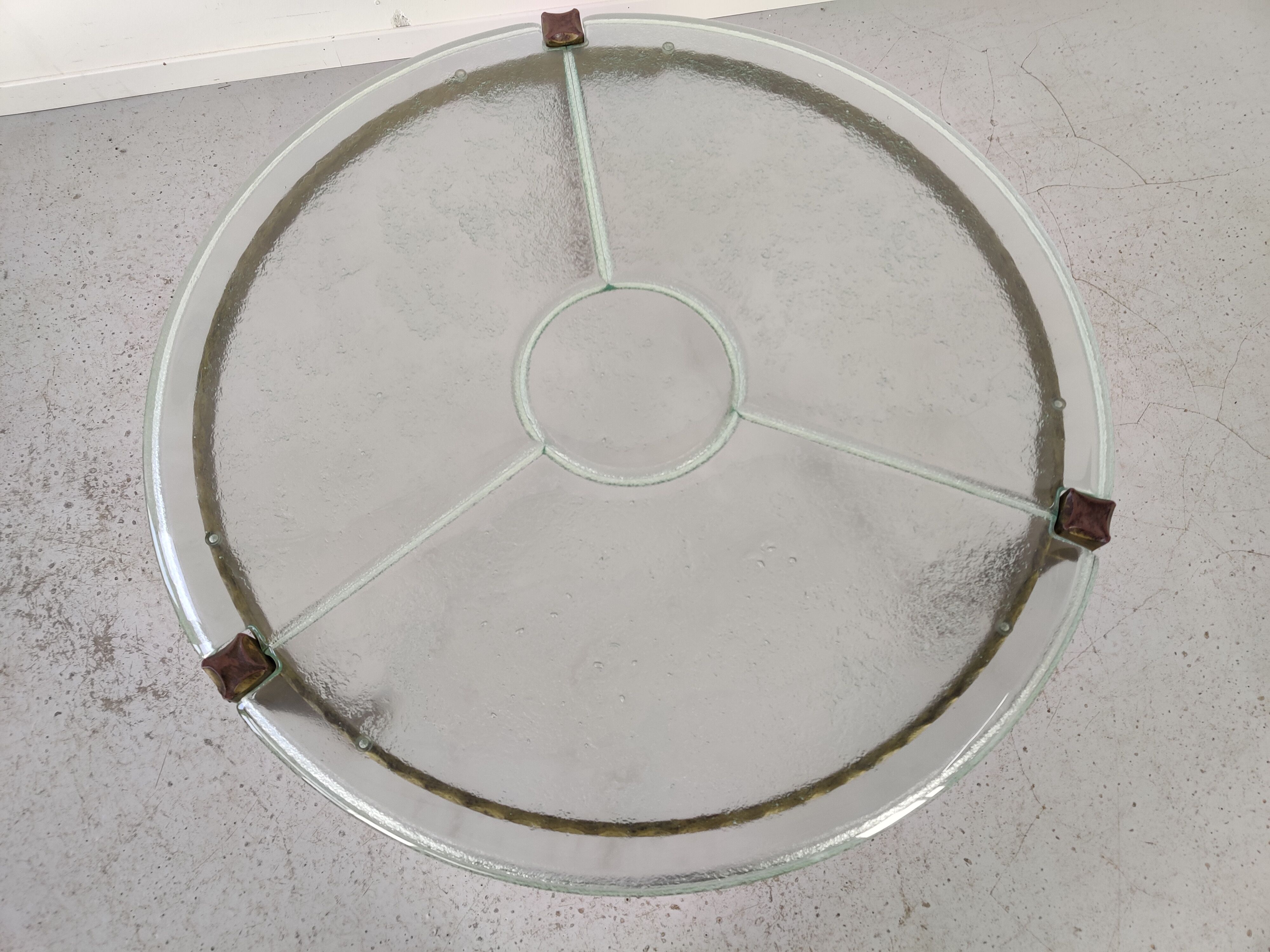 Brutalist vintage coffee table, 80s