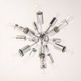 Small Atomium Sputnik space chrome pendant by Cosack, Germany, 1970s.