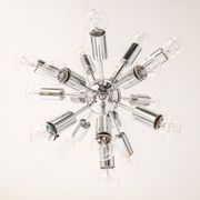 Small Atomium Sputnik space chrome pendant by Cosack, Germany, 1970s.