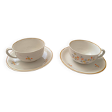 Service à café- thé 10 pers en porcelaine fine ancienne marquée M.Z Czechoslovakia