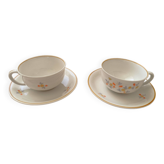 Service à café- thé 10 pers en porcelaine fine ancienne marquée M.Z Czechoslovakia