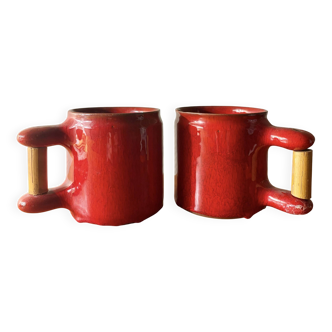 Cloutier Brothers red mugs