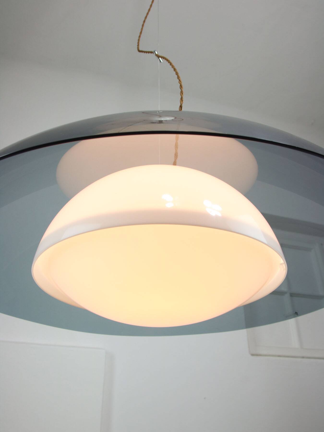 Vintage Blue Ufo Space Age Lamp from Guzzini, 1970s