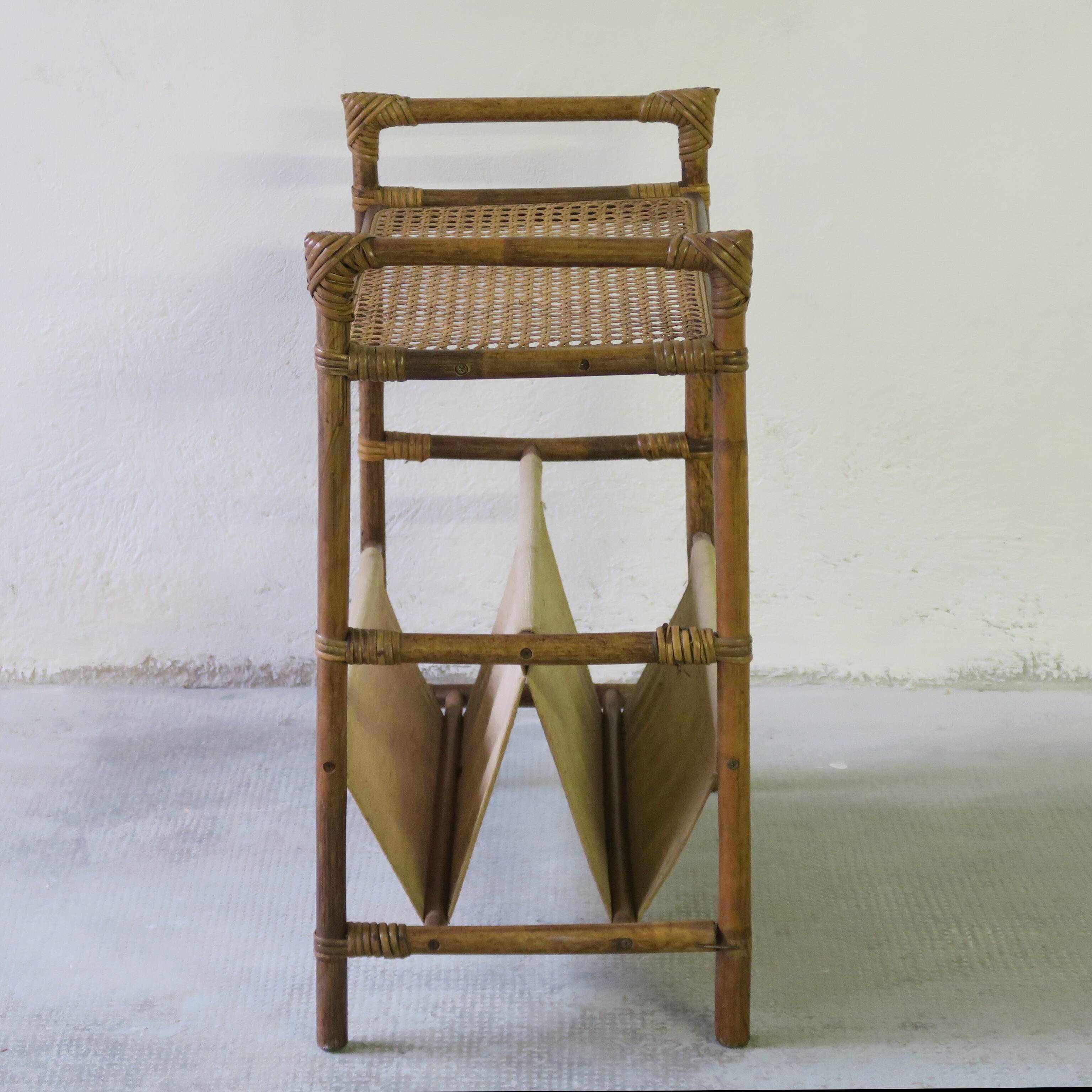 Rattan and canning magazine door