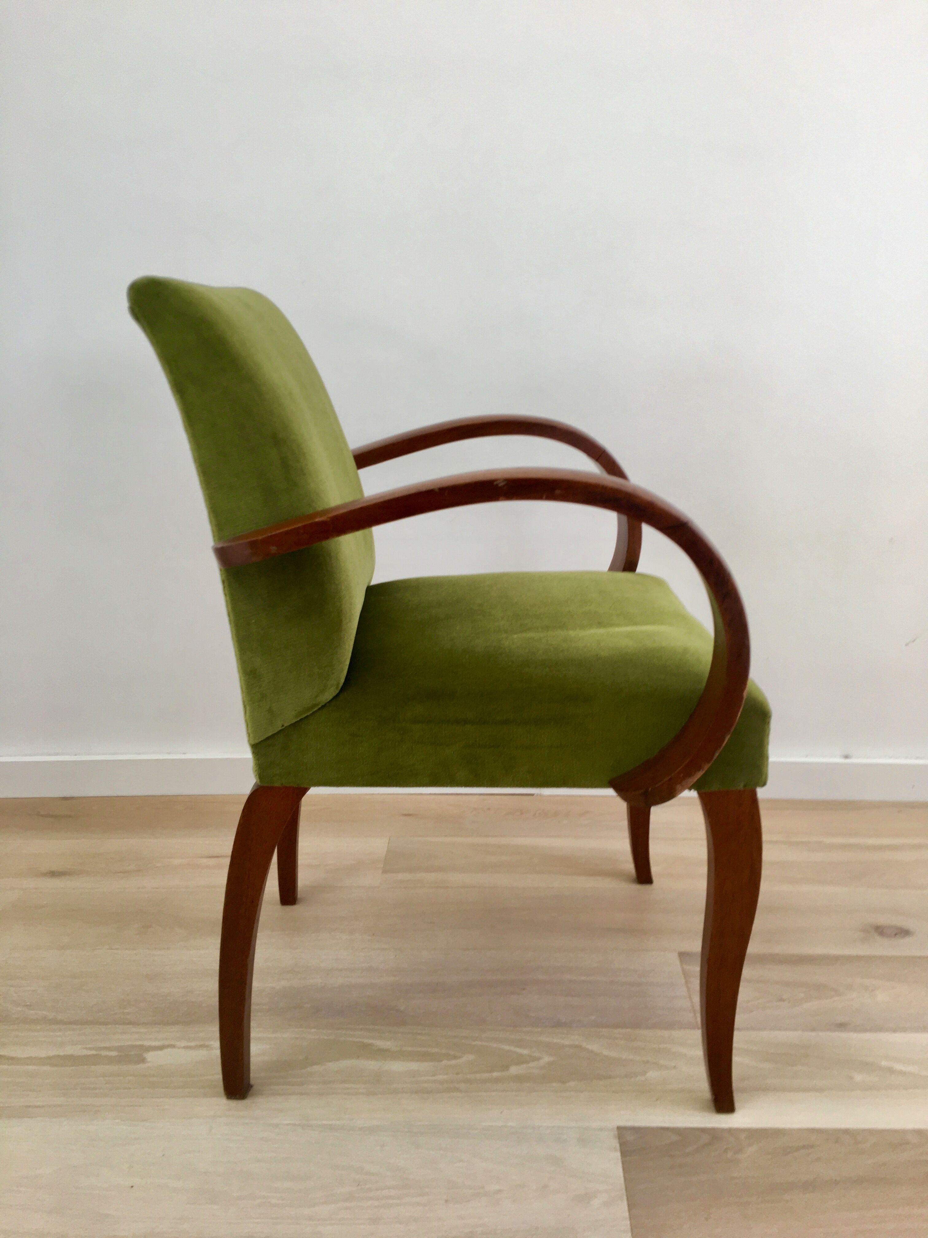 Velvet bridge armchair