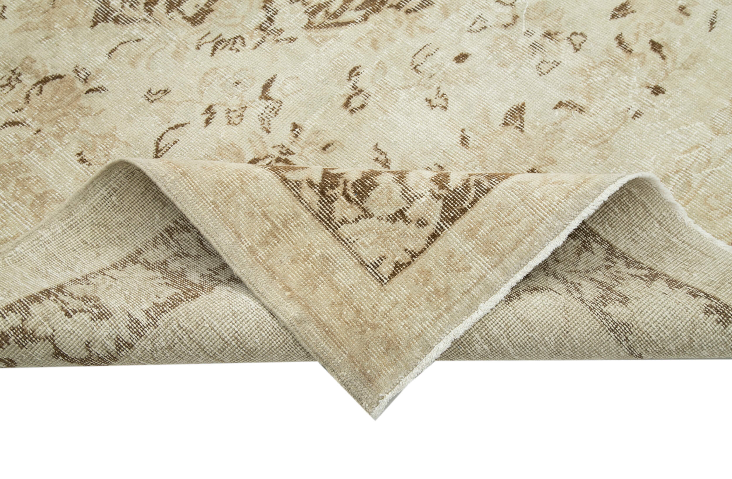 Handwoven Vintage Anatolian Beige Rug 214 cm x 286 cm - 25297